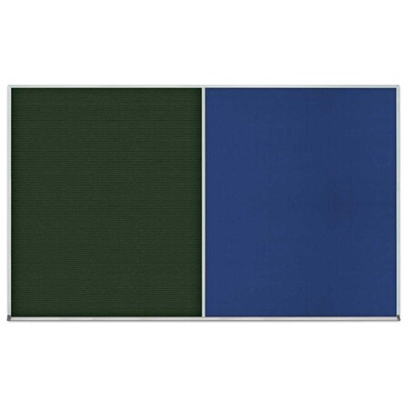United Visual Products Double Door Radius Corkboard, 42"x32", Hea, UV70125RC-BLACK-MEDGRY UV70125RC-BLACK-MEDGRY